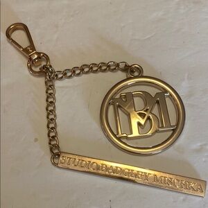 Badgley Mischka Gold Logo Keychain/Handbag Accessory